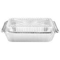 Genérica - Bandeja De Aluminio C-50 Envase Con Tapa Transparente Pack 10 Unds