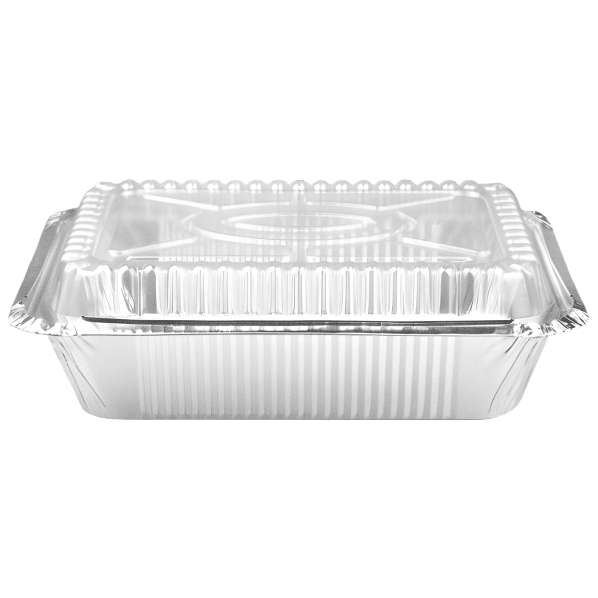 Genérica - Bandeja De Aluminio C-50 Envase Con Tapa Transparente Pack 10 Unds