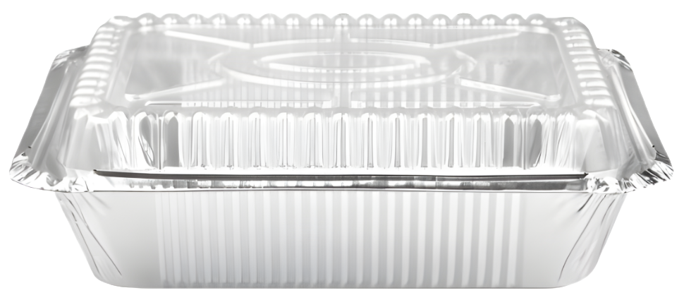 Genérica - Bandeja De Aluminio C-50 Envase Con Tapa Transparente Pack 10 Unds