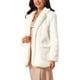 thumbnail image 4 of INSPIRE CHIC Abrigo de Piel Sintética para Mujer Moda Invierno Chaqueta Abierta Solapa de Muesca Manga Larga Abrigo Esponjoso M Beige, 4 of 6
