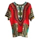 thumbnail image 2 of Camisa Dashiki Africana Unisex Cuello En V Manga Corta Ropa De Verano Cómoda Talla única Rojo, 2 of 3