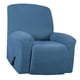 thumbnail image 2 of 1pc Sofá Reclinable Elástico Funda Antideslizante Sillón Suave Funda Antideslizante Azul, 2 of 5