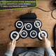 thumbnail image 4 of Tambor Electrónico 7 Pads Con Pedales Drum Pad Portátil, 4 of 7
