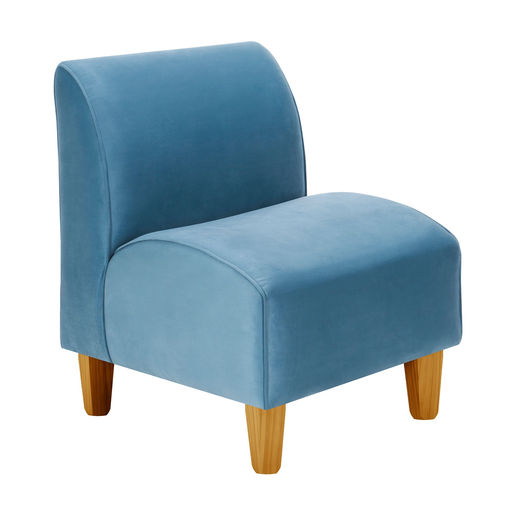 Bodevir - Poltrona Soft 1c Felpa 04 Azul Petroleo