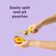 thumbnail image 3 of Peach Pitter Chef'n Peachster para melocotones y frutas con hueso, 3 of 9