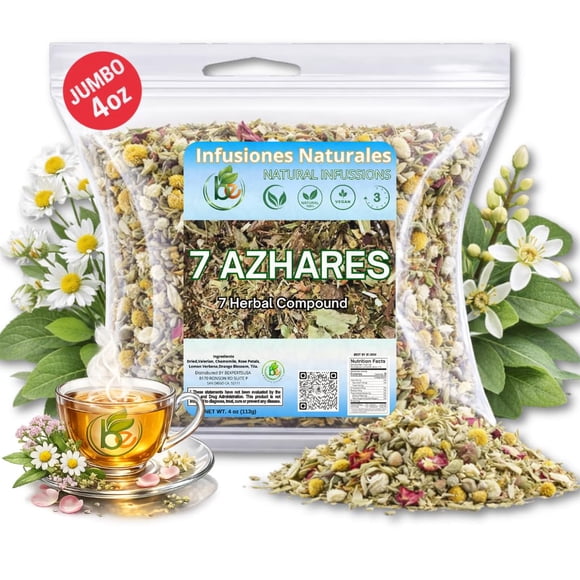 Herbal Tea 7 Azahares, hojas sueltas, 120 ml, mezcla calmante 100% natural