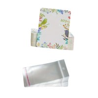 Magideal - 50 Tarjetas De Exhibición De Pendientes, Exhibición De Joyas, Decorativas Y Prácticas Con Bolsas Selladas. C