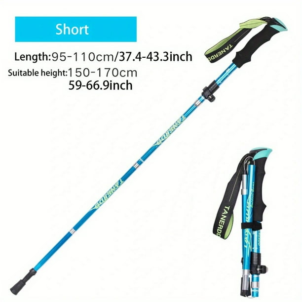 Experience the Nordic Style with our Lightweight and Sturdy 5-Section Telescopic Trekking Pole - Your Perfect Walking Stick for Outdoor Activities