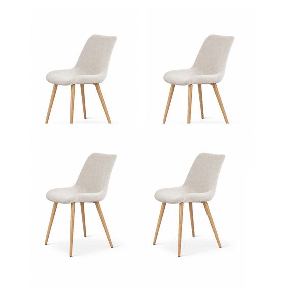 Pack de 4 sillas arpi lino beige wood