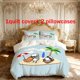 thumbnail image 1 of 3pcs Sushi Island Theme Printed Bedding Set | Includes 1 Duvet Cover and 2 Pillowcases Polyester, 1 of 5