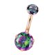 thumbnail image 4 of Crystal Zircon Body Piercing Ombligo Labret Lengua Ceja Barbell Joyería 6, 4 of 5