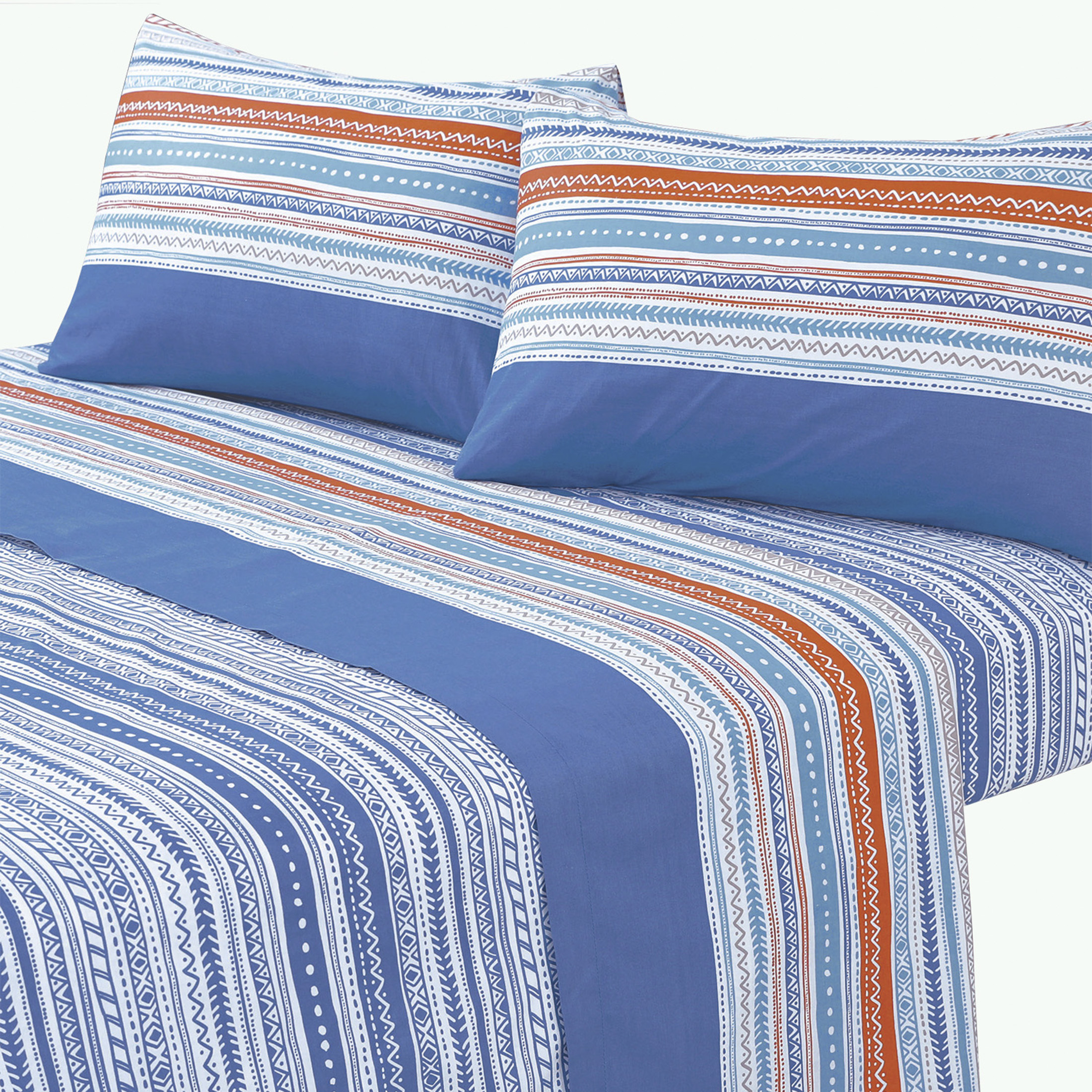 Mallorca - Juego De Sábanas T144 King Karachi Azul