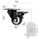 thumbnail image 3 of Juego de 4 ruedas Caster Wheels ASHGOOB de alta resistencia con freno de 2 pulgadas, 3 of 7