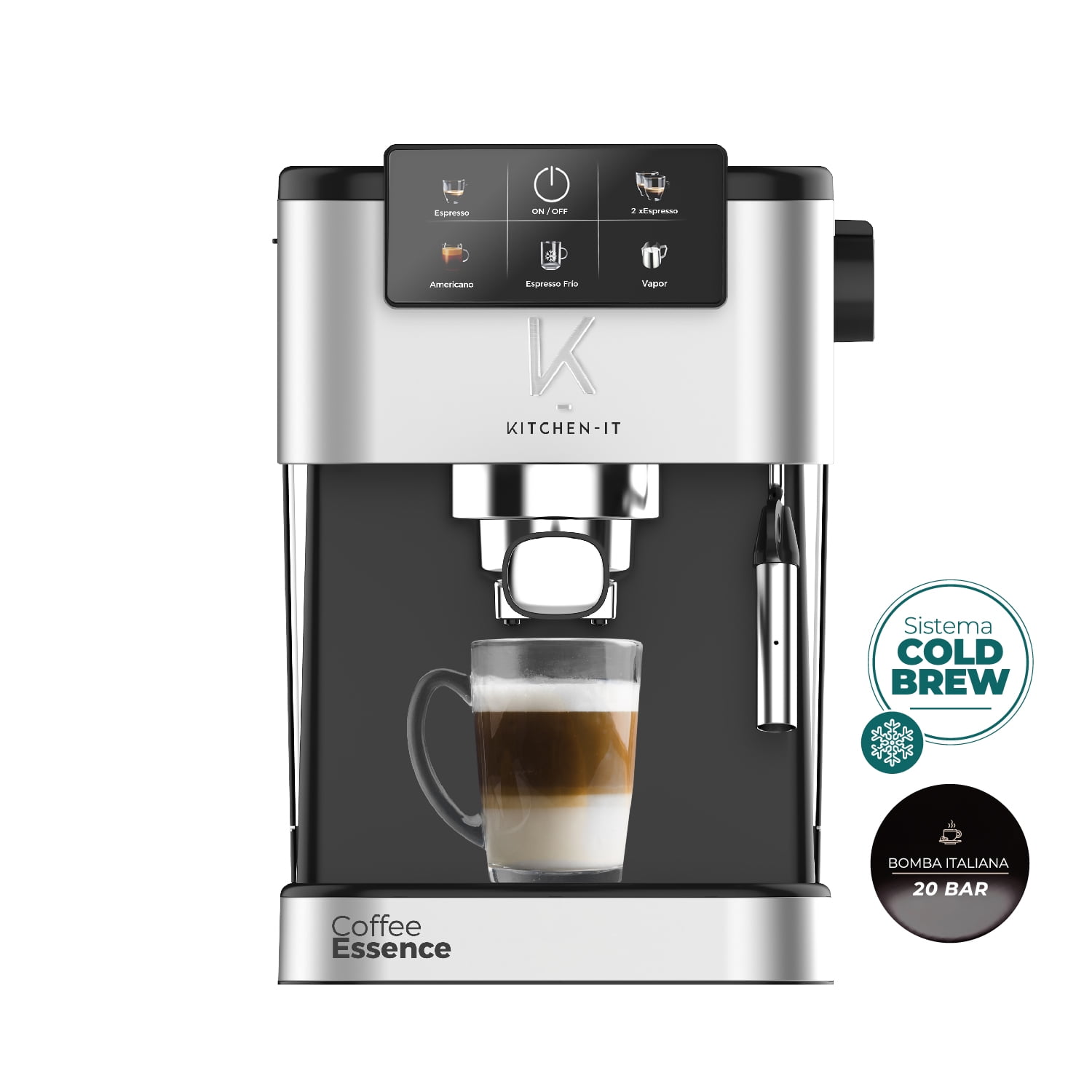 Kitchen-it - Cafetera Espresso Cool Shot 5 En 1