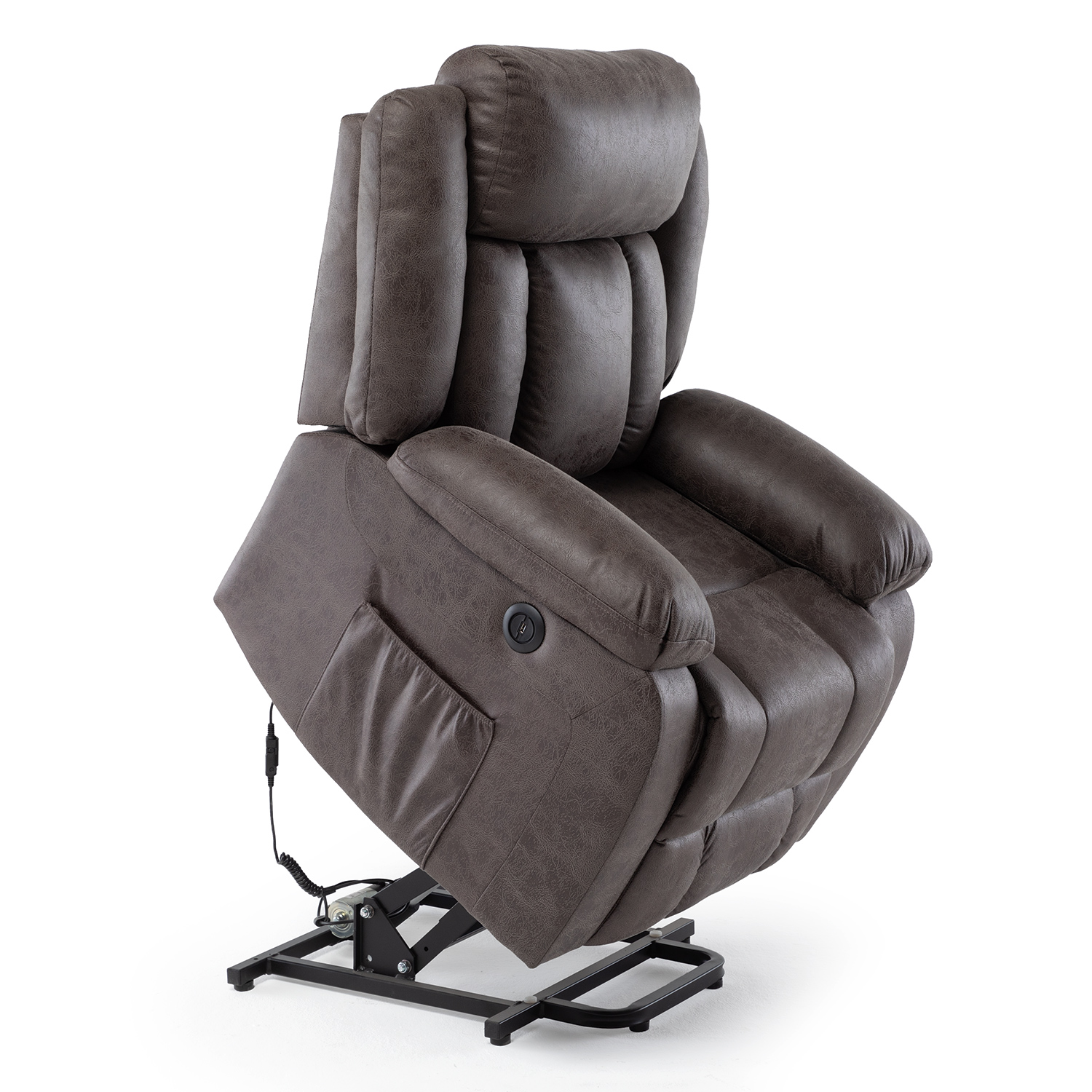 Daniels - Berger Reclinable Eléctrico Con Masaje + Calentador Livorno Café Km8822Mbr