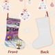 thumbnail image 3 of Richie Rich Tema: Calcetines de Navidad, fino lino blanco para colgar en escaleras y chimenea, decoración navideña para el hogar, regalo de Navidad.54cm×38cm, 3 of 5