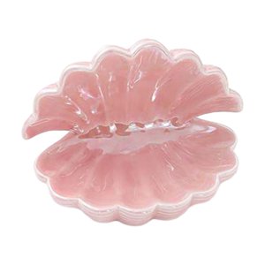 Ioensy - Caja De Almacenamiento De Joyas, Organizador De Joyas Con Forma De Concha Portátil De Viaje, Expositor Rosa