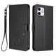 thumbnail image 1 of iPhone 12/12 Pro Funda Billetera con Estampado de Gato, Negro, 1 of 6