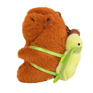 Magideal - Llavero De Peluche De Capibara, Mochila De Juguete, Colgante De Muñeca, Adorno Divertido, Colgante De Capibara Suave Para Niños, Regalos Para Niños Y Tortuga