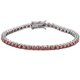 thumbnail image 1 of Pulseras de Tenis de Moissanita de 3 Mm para Mujer Color D VVS1 Pulsera de Diamante Rojo Chapado en Plata Esterlina 925 Oro Blanco de 18K Joyería para Mujer Pulseras 16-23 Cm, 1 of 8