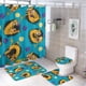 thumbnail image 1 of CatDog-theme 4-Piece Shower Curtain Set with Rugs, Waterproof Bathroom Decor Set Includes Bath Mat, U-Shaped Rug, Toilet Lid Cover and Curtain with Hooks, 1 of 6