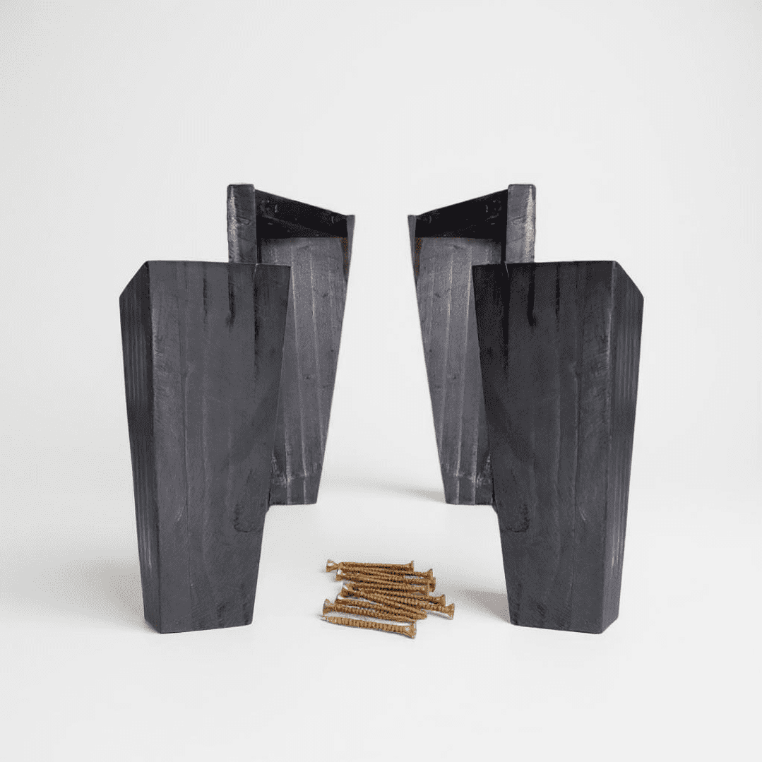 Bloccare - Kit 4 Patas Universales Para Cama Europea - Color Negro 24 Cm