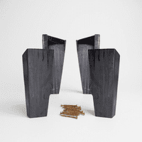 Bloccare - Kit 4 Patas Universales Para Cama Europea - Color Negro 24 Cm