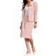thumbnail image 4 of INSPIRE CHIC Conjunto de Traje de Falda para Mujer 2 Piezas Conjunto de Blazers de Trabajo de Negocios y Faldas Lápiz con Broche L Rosa, 4 of 5