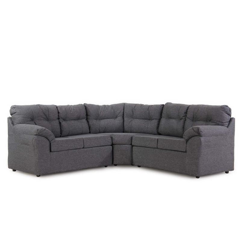 Kea - Sofá Seccional Roma 5 Cuerpos Tela Gris