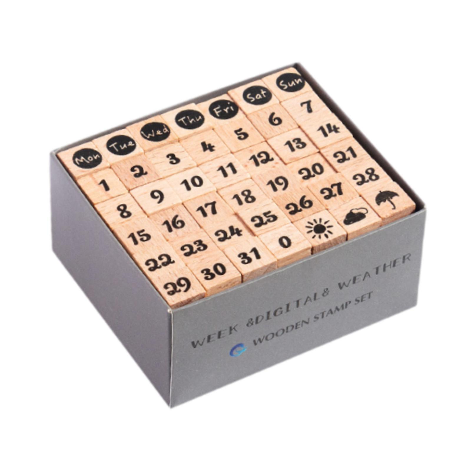 Bothyi - 42 Piezas De Sellos De Madera, Lindos Sellos De Goma Para Pintar, Dibujar, Niños, Artistas, Estilo E