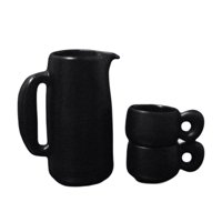 Bothyi - Juego De Té De Casa De Muñecas En Miniatura Para Casa De Muñecas A Escala 1:12 Accesorio De Juguete Creativo Negro