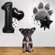 thumbnail image 3 of Set de globos con estampado de patas de mascota en blanco y negro, 3 of 4