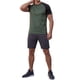thumbnail image 2 of INSPIRE CHIC Camiseta de Hombre Raglán de Manga Corta Cuello Redondo Casual Camisetas de Béisbol 3XL Verde Oliva, 2 of 6