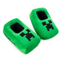 Pantuflas Minecraft Para Niños Creeper Cómodas Para Interior Verde Y Negro