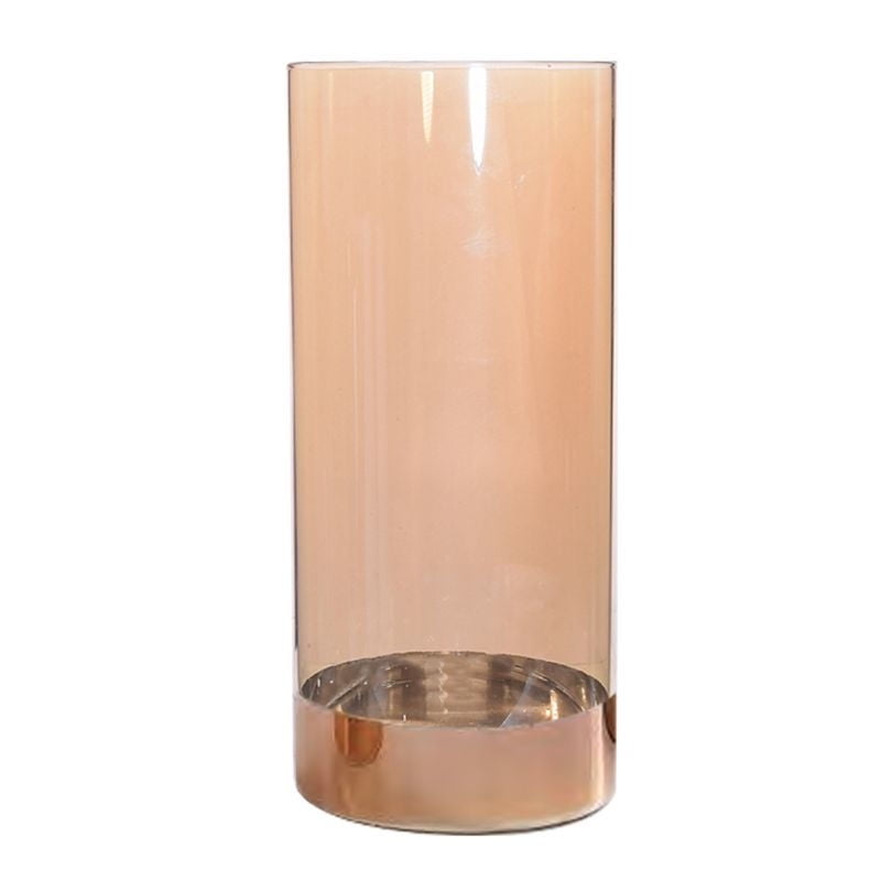 Mainstays - Florero Vidrio Iones Rosado Bor Dorado M