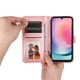thumbnail image 5 of Funda tipo cartera FOXDOCK para Samsung Galaxy A24 4G , diseño girasol en relieve, cuero PU, cierre magnético, soporte y tarjetero, 5 of 5