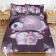 thumbnail image 3 of Kuromi Anime Duvet Cover Set Size Cartoon Bedding Set 3-Piece Comforter Cover Set for Teens Boys Kids Girls 1 Duvet Cover And 2 Pillowcase Twin, 3 of 5