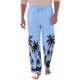 thumbnail image 1 of INSPIRE CHIC Pantalones de Lino Estampados Hawaianos de Playa con Cintura de Cordón para Hombre M Azul, 1 of 5