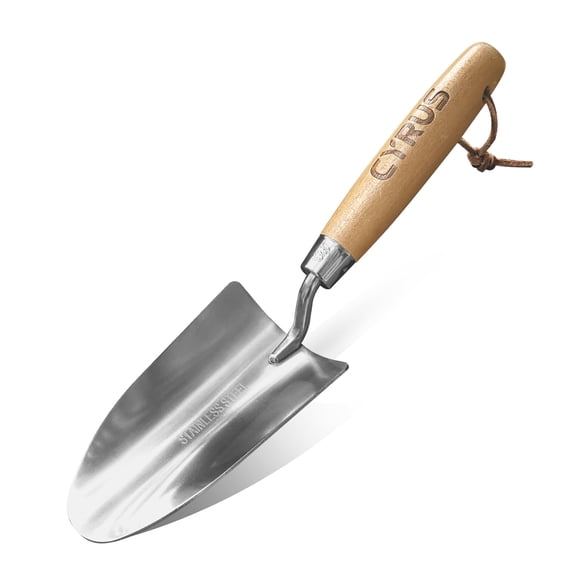 Pala CYRUS 32 cm Acero Inoxidable con Mango de Madera de Fresno