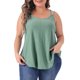 thumbnail image 1 of Agnes Orinda Blusas sin Mangas de Talla Grande para Mujeres Bordado de Ojales Sin Mangas Tirantes Ajustables Corte Suelto Cami Tops 2X Gris Verde, 1 of 6