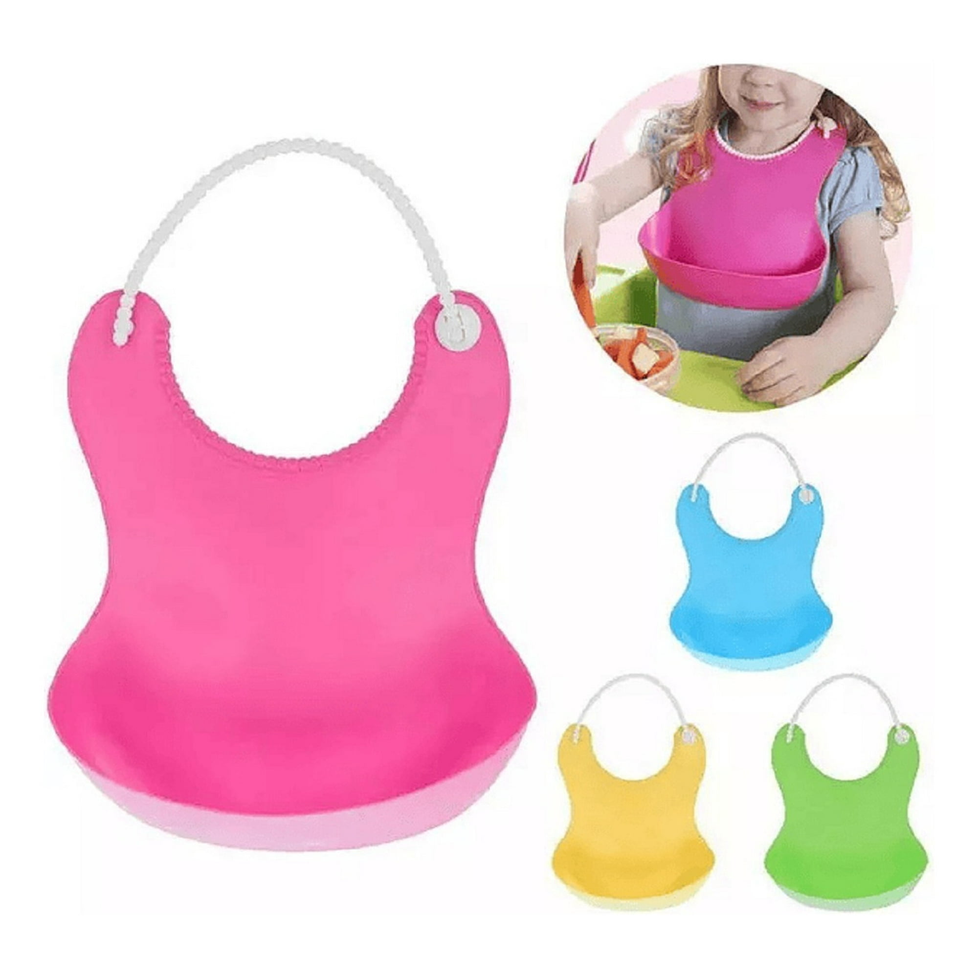 Genérico - Set 10 Baberos Impermeable Antiderrame Reutilizable Bebe Lau