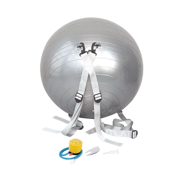 Pelota Auxiliar de Caída, Pelota de Yoga, Entrenamiento Elástico Duradero, Práctica Antideslizante para Niños Y Adultos, Pelota para Hacer Ejercicio Gris