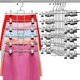 thumbnail image 1 of Perchas para pantalones Lumigens de 6 niveles que ahorran espacio, paquete de 6 unidades de metal, 1 of 6