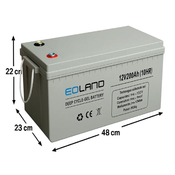 Bateria Solar 12v 200 Ah Ciclo Profundo Baterias Gel Energia