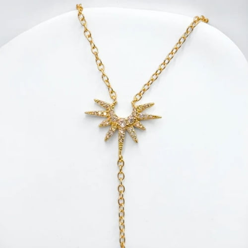 Collar Eclipse Nordvik Detalle Circonitas Blancas, Plata925 Dorado