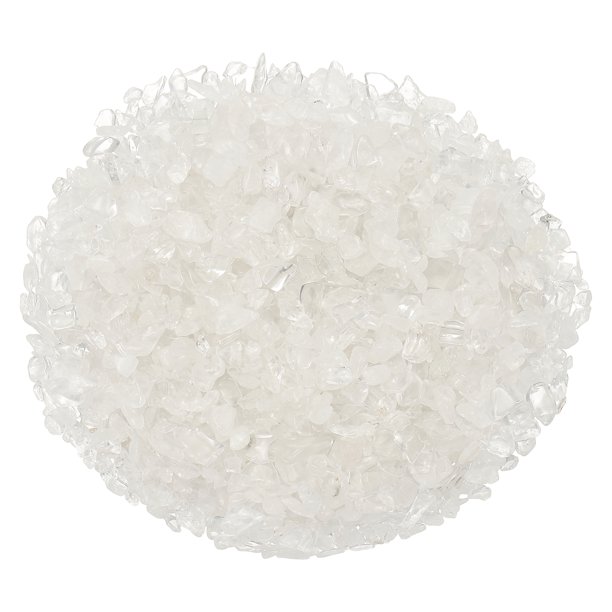 Uxcell Chips de Cristal Piedra 0.44 Lb Fluorita Grava de Acuario Rocas Cuarzo Blanco Translúcido 5-7 mm Destinado para Pecera