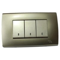 Art Dna - Interruptor Triple 9/32 10A Dorado A83-P06