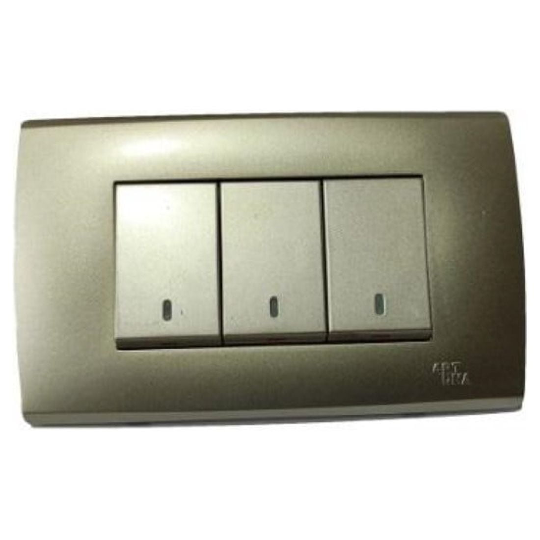 Art Dna - Interruptor Triple 9/32 10a Dorado A83-p06