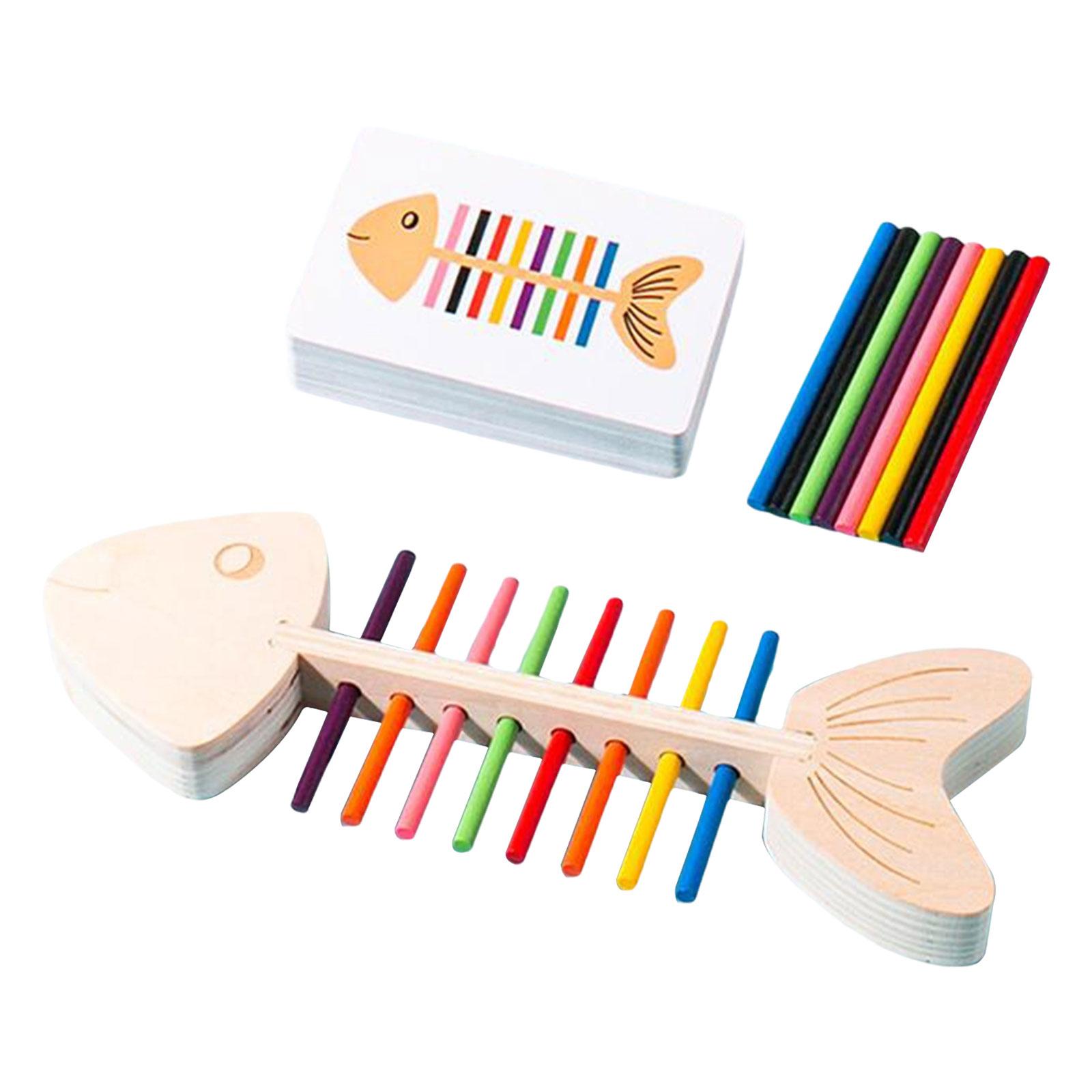 Magideal - Aprendizaje De Madera, Clasificación De Colores, Color De Juguete A Juego Para Niños Pequeños, Juguete Educativo Suave Para Guardería Temprana Para Ch