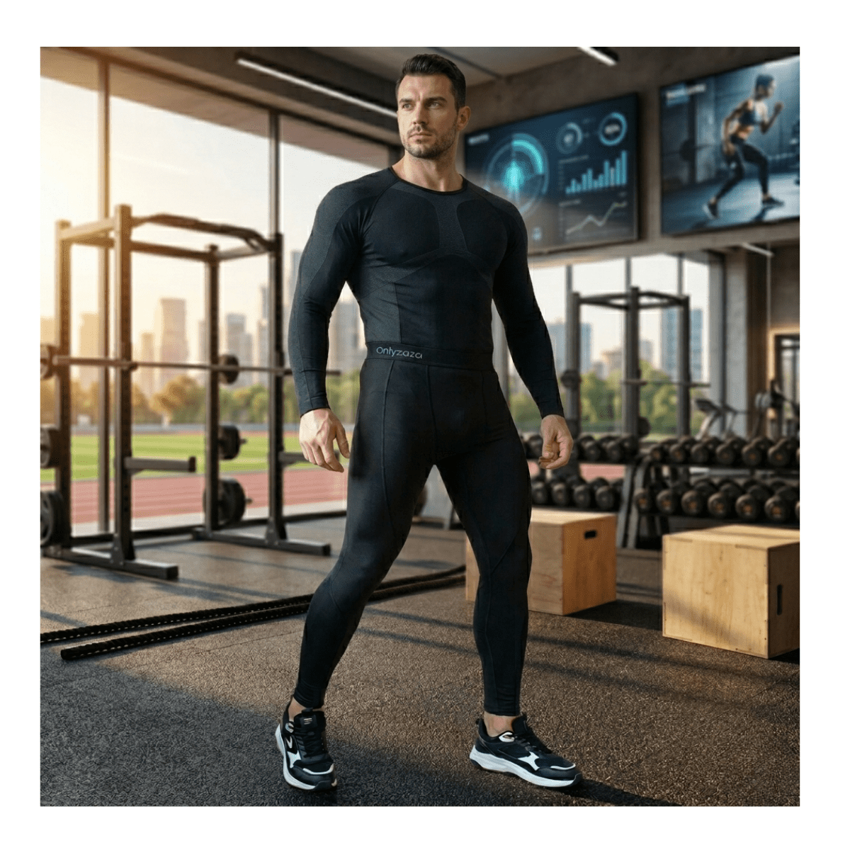 Genérico - Set Conjunto Primera Capa Hombre, Camiseta Y Calza Compresion Térmicos